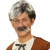 Geppetto Wig And Moustache - Grey -Classic Horror Store 20810