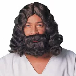 Jesus Beard And Wig - Brown