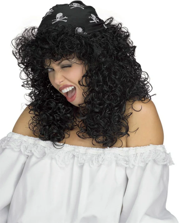 Sexy Pirate Black Adult Wig 3 Sexy Pirate Black Adult Wig
