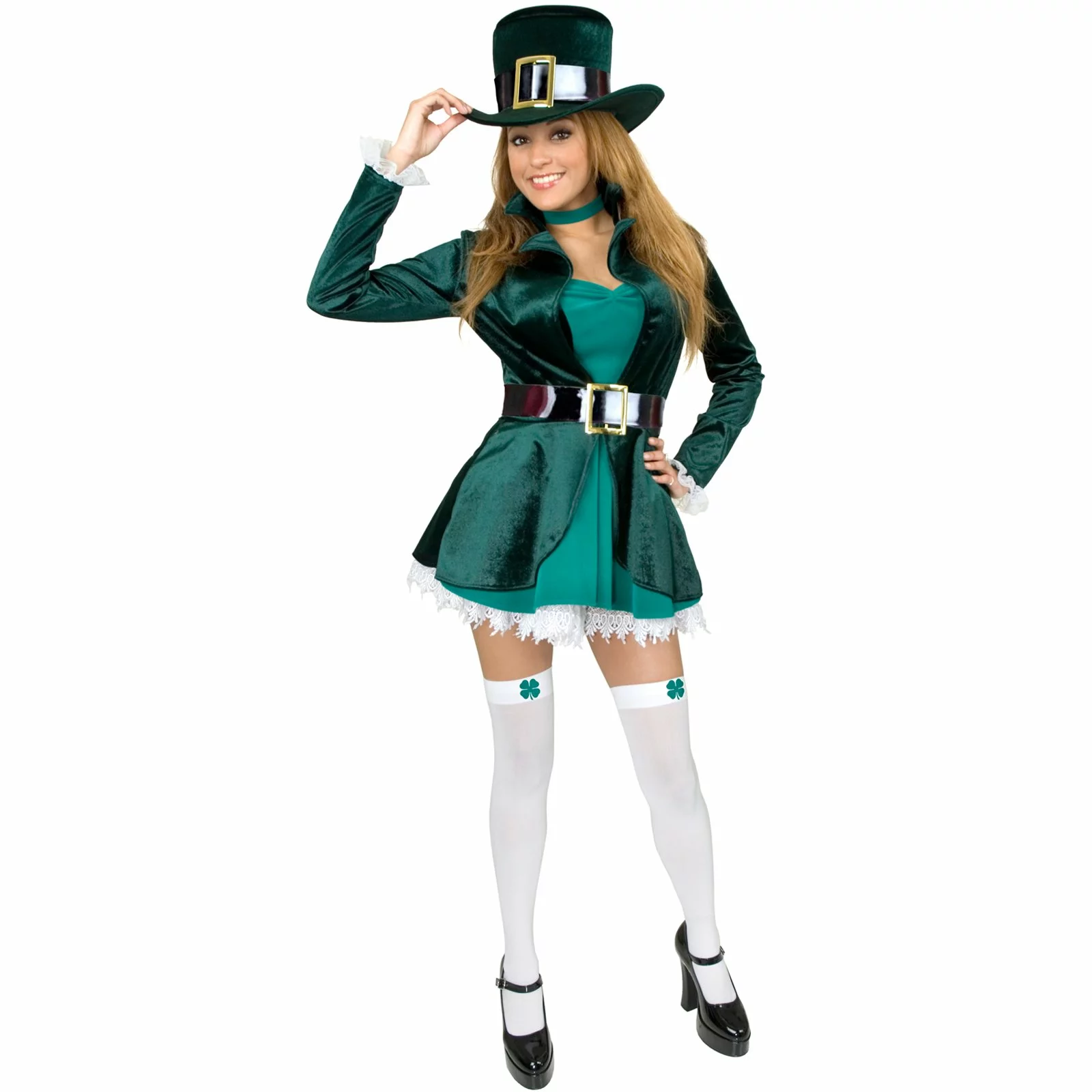 Sexy Leprechaun With Hat Adult Plus Costume 3 Sexy Leprechaun With Hat Adult Plus Costume