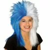 Blue And White Sports Fanatic Wig 2 Blue And White Sports Fanatic Wig -Classic Horror Store 36445