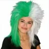 Green And White Sports Fanatic Wig 1 Green And White Sports Fanatic Wig -Classic Horror Store 36447