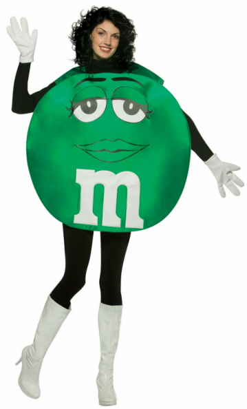M&Ms Green Poncho Adult Costume 3 M&Ms Green Poncho Adult Costume