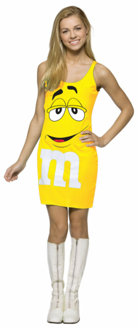 M&M Yellow Tank Dress Teen Costume 3 M&M Yellow Tank Dress Teen Costume