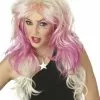 Truly Outrageous (White/Pink/Purple) Adult Wig -Classic Horror Store 69195