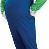Super Mario Bros. - Deluxe Luigi Plus Adult Costume 2 Super Mario Bros. - Deluxe Luigi Plus Adult Costume -Classic Horror Store 69264