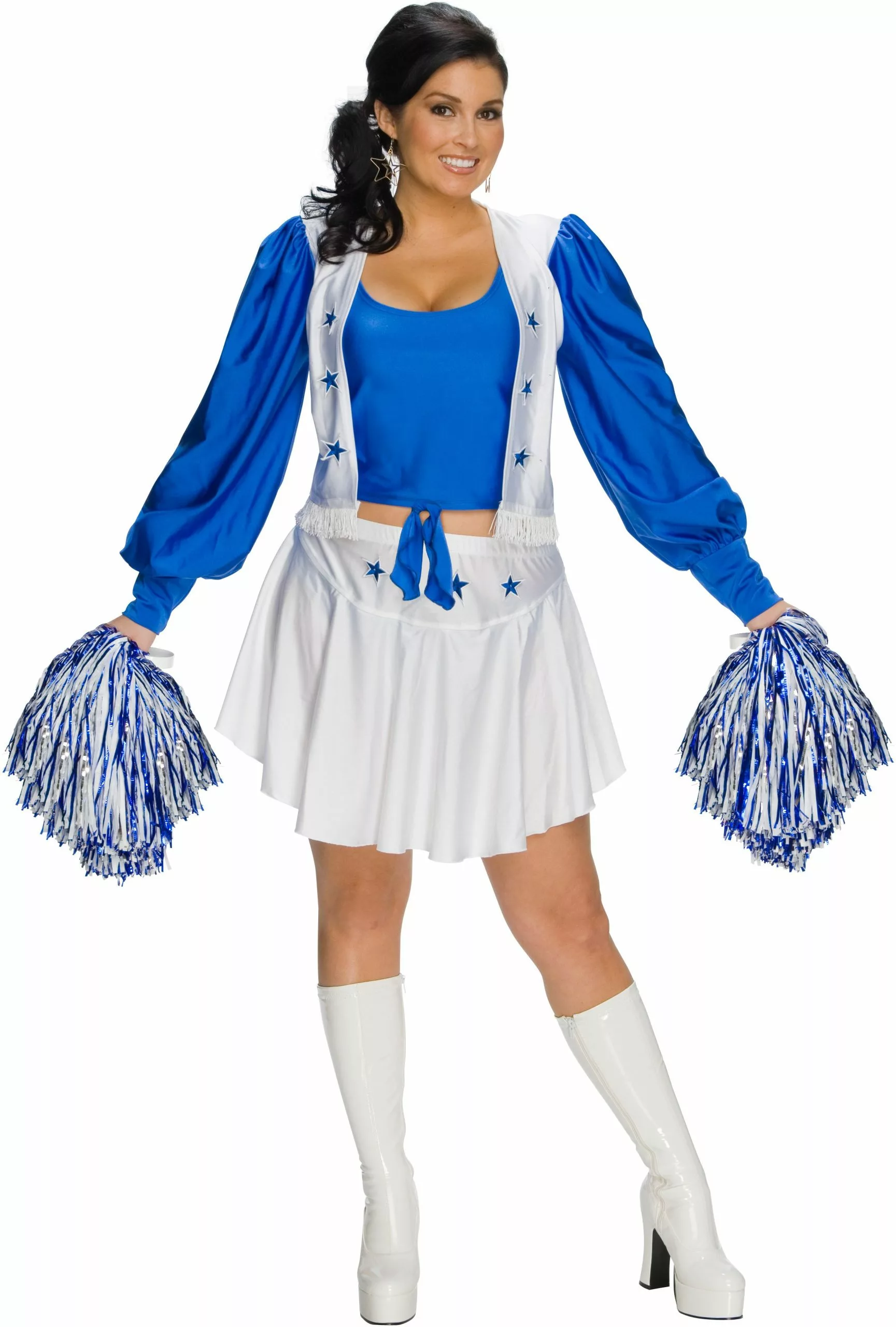 Dallas Cowboys Cheerleader Adult Plus Costume 3 Dallas Cowboys Cheerleader Adult Plus Costume