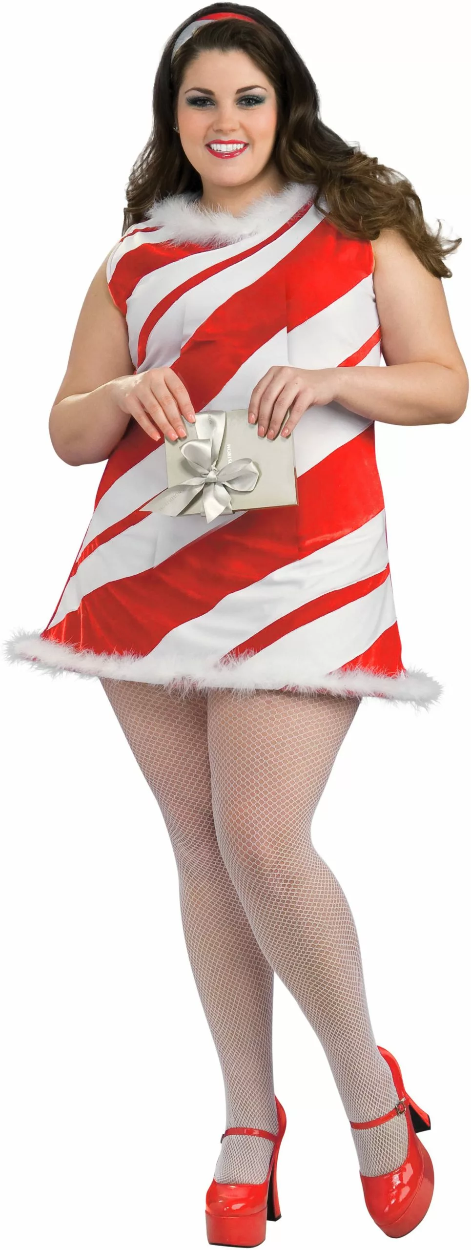 Ms. Candy Cane Adult Plus Costume 3 Ms. Candy Cane Adult Plus Costume