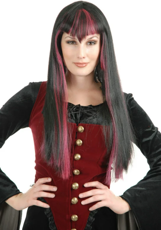 Gothic Vampira (Black/Red) Adult Wig 3 Gothic Vampira (Black/Red) Adult Wig