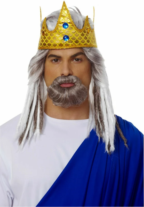 King Of The Sea Wig And Beard Adult 3 King Of The Sea Wig And Beard Adult