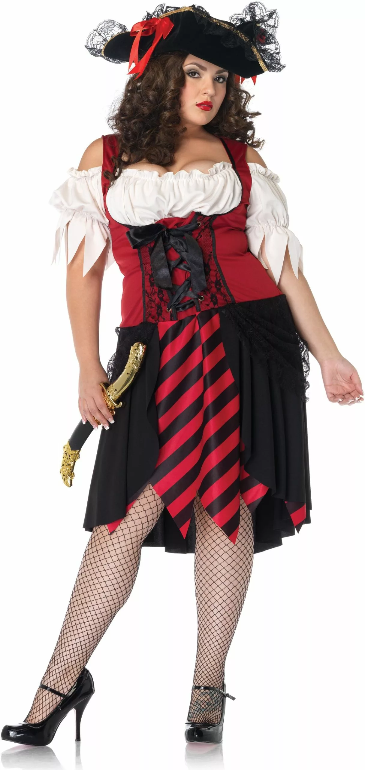 Crimson Pirate Adult Plus Costume 3 Crimson Pirate Adult Plus Costume
