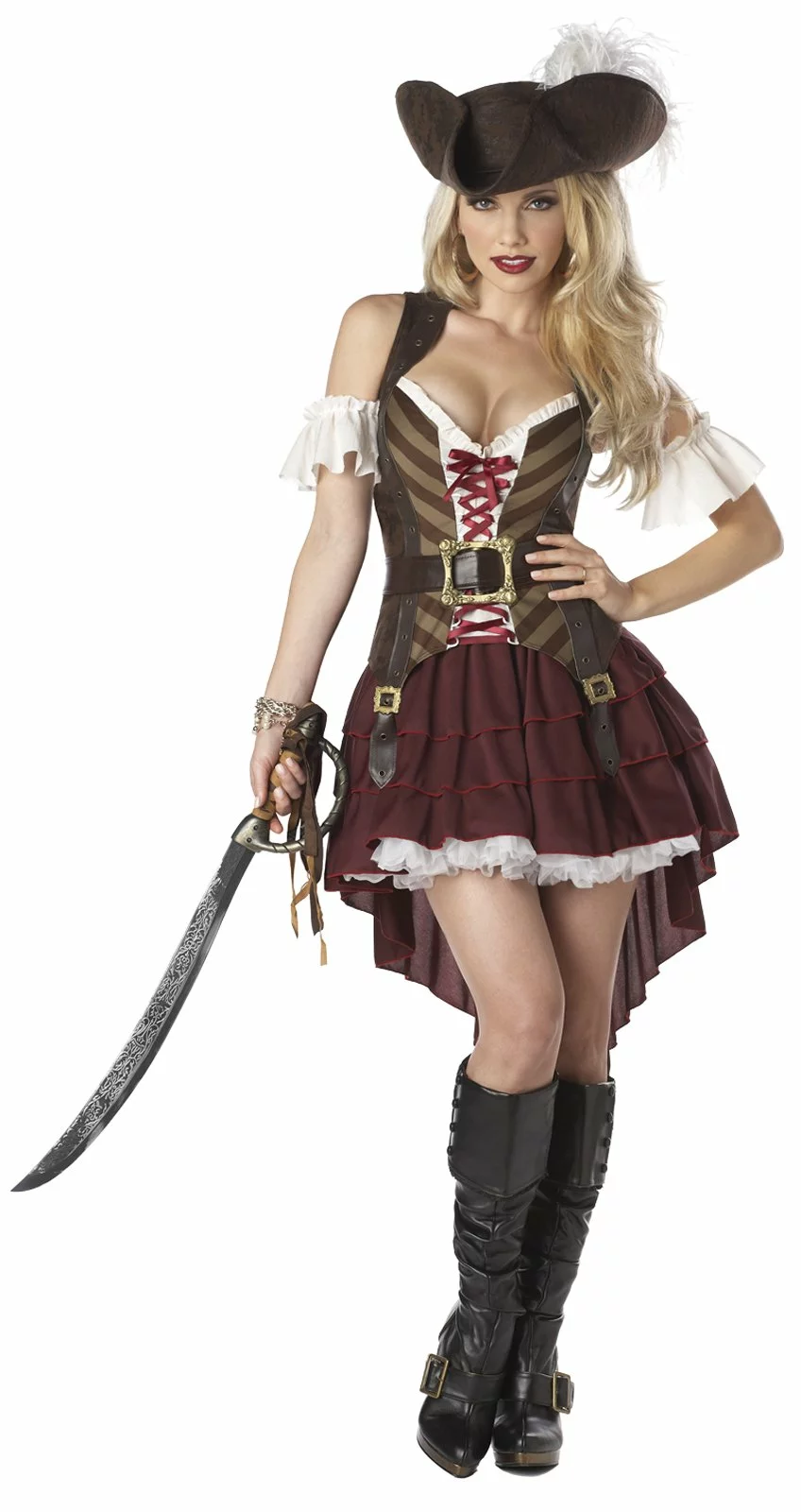 Sexy Swashbuckler Adult Plus Costume 2 Sexy Swashbuckler Adult Plus Costume
