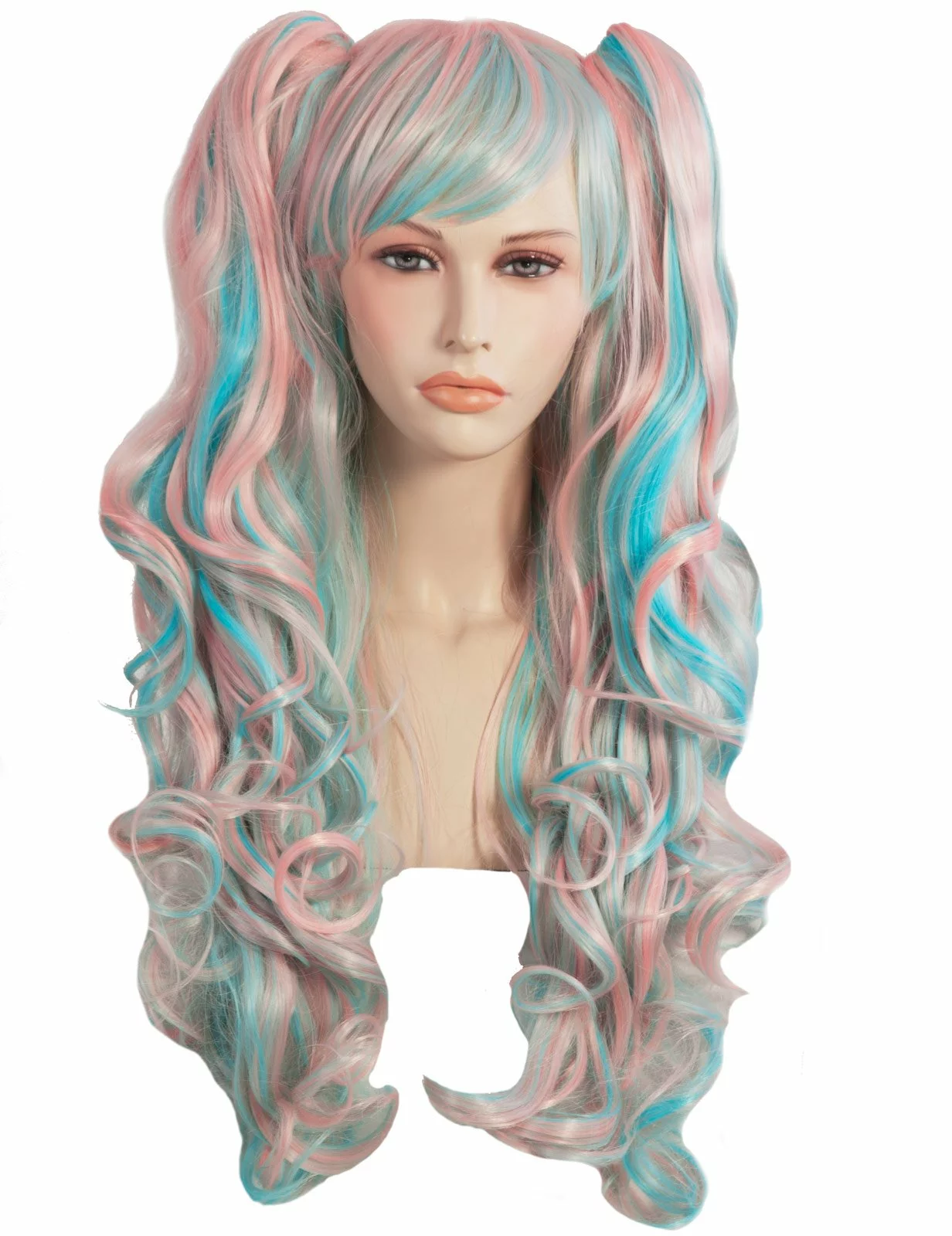 Blue And Pink Cosplay Adult Wig 3 Blue And Pink Cosplay Adult Wig