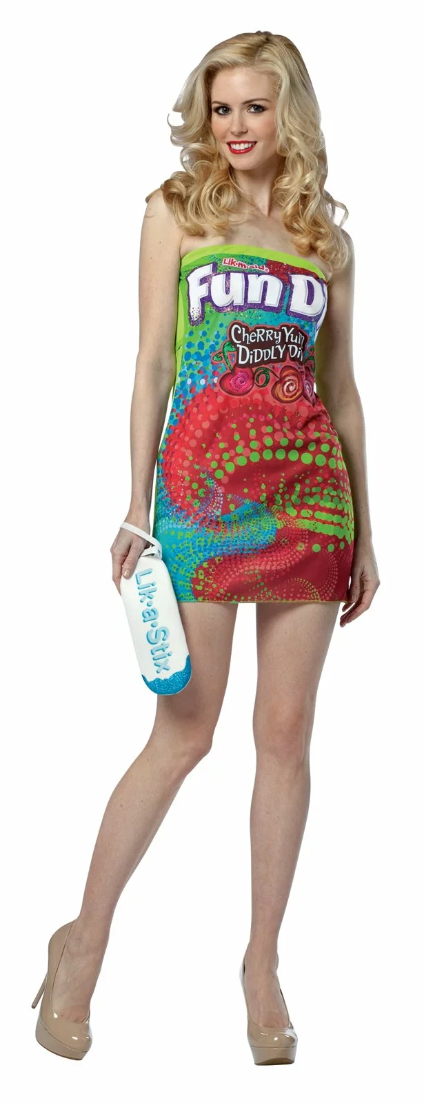 Stylish Fun Dip Strapless Dress Adult Costume 3 Stylish Fun Dip Strapless Dress Adult Costume