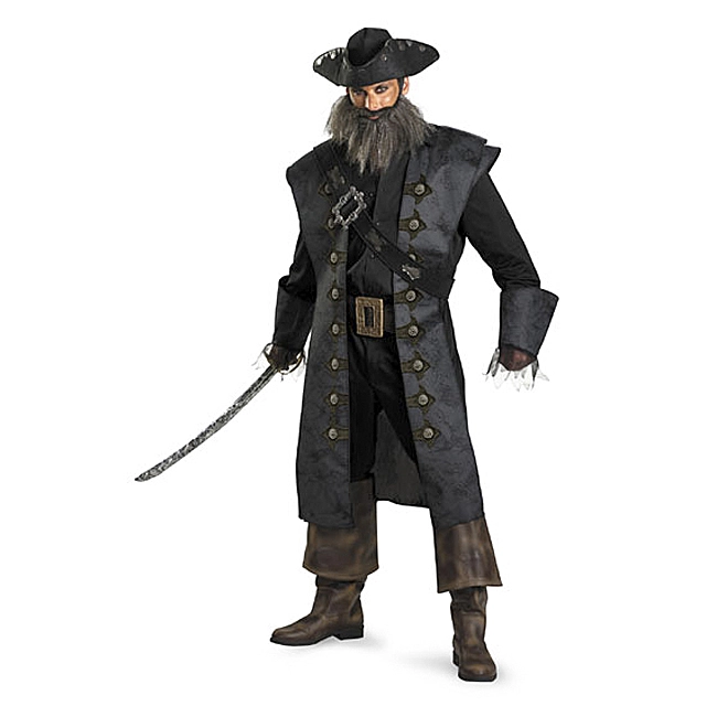 Blackbeard Pirate Deluxe Adult Costume 3 Blackbeard Pirate Deluxe Adult Costume