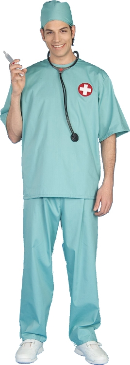 Adult Surgeon Scrubs Adult Costume 3 Adult Surgeon Scrubs Adult Costume