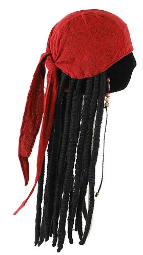 Jack Sparrow Bandana With Dreads 3 Jack Sparrow Bandana With Dreads