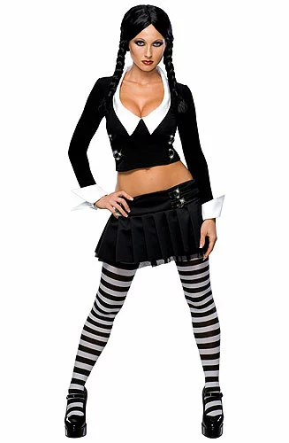 Sexy Wednesday Addams Costume 3 Sexy Wednesday Addams Costume